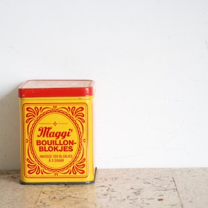 Vintage Maggi Bouillon blokjes tin from the sixties made in Holland