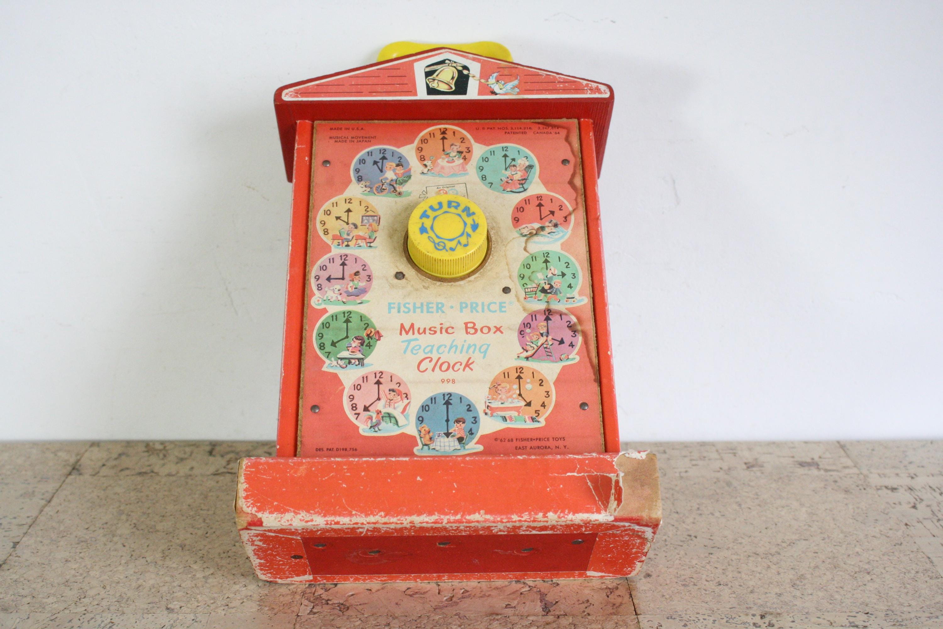 Vintage Fisher Price Music Box Teaching Clock From the Sixties - Etsy