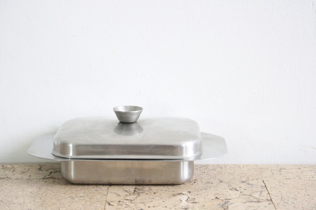 Vintage Stainless Butter Dish From the Fifties Etsy