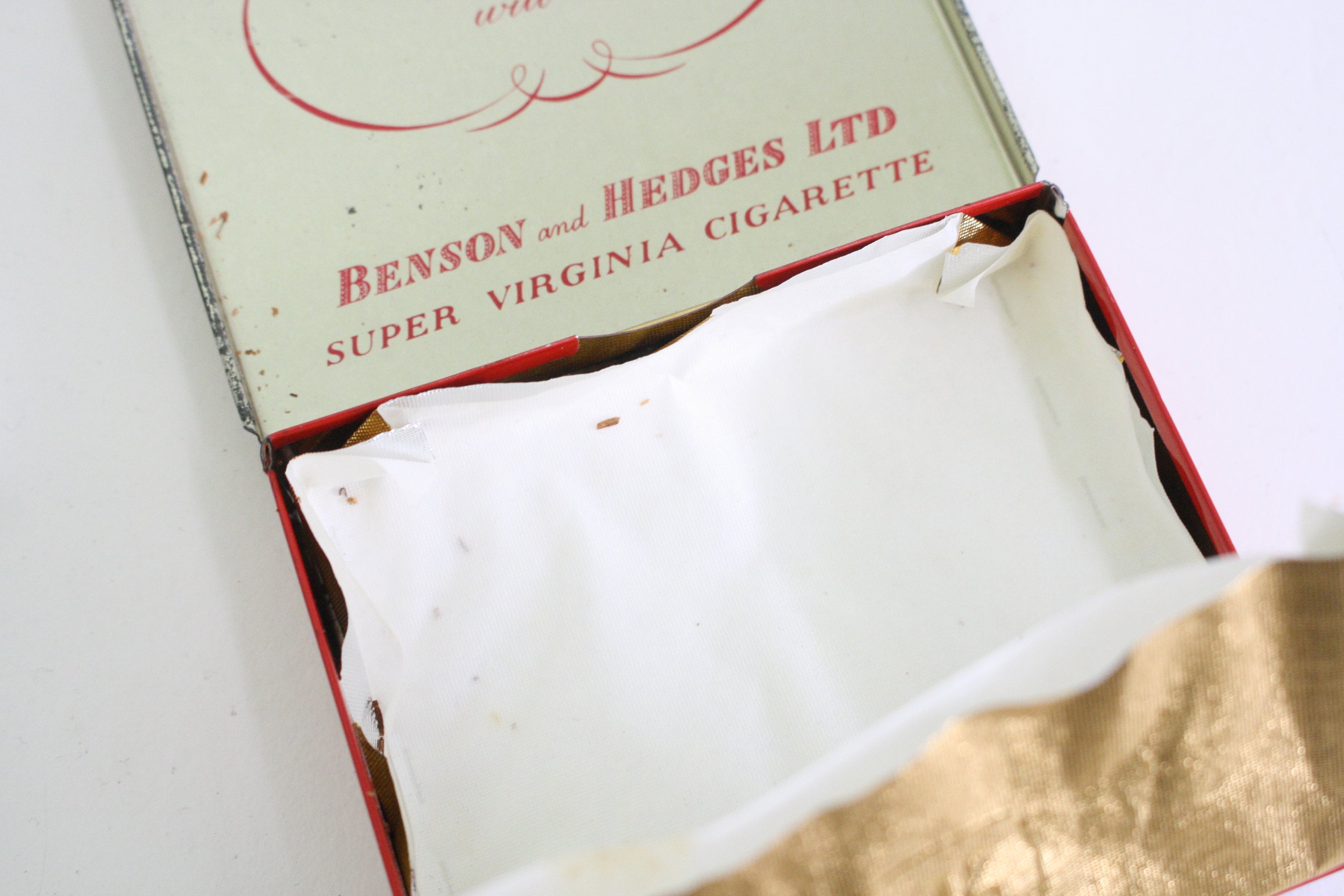 benson and hedges cigarette case Vintage Cigarette Case With Original Paper Inlay From Benson & Hedges From  the Seventies