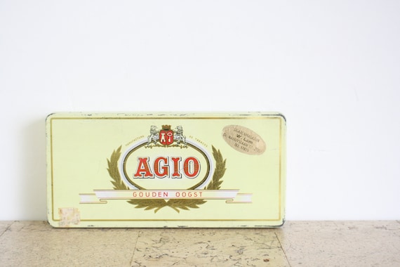 agio caribbean tobacco company Agio Metal Cigar Tin From the Seventies