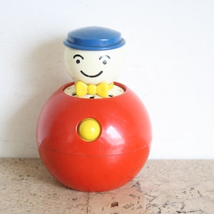 Vintage plastic Jack in the ball from Ambi toys from the seventies