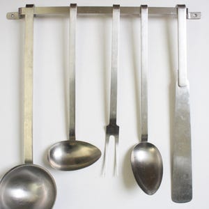 Vintage wall rack with kitchen utensils from Gero Zilmeta in Holland