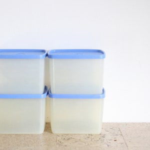 Vier Vintage Tupperware - Vorratsbehälter aus den Siebzigern