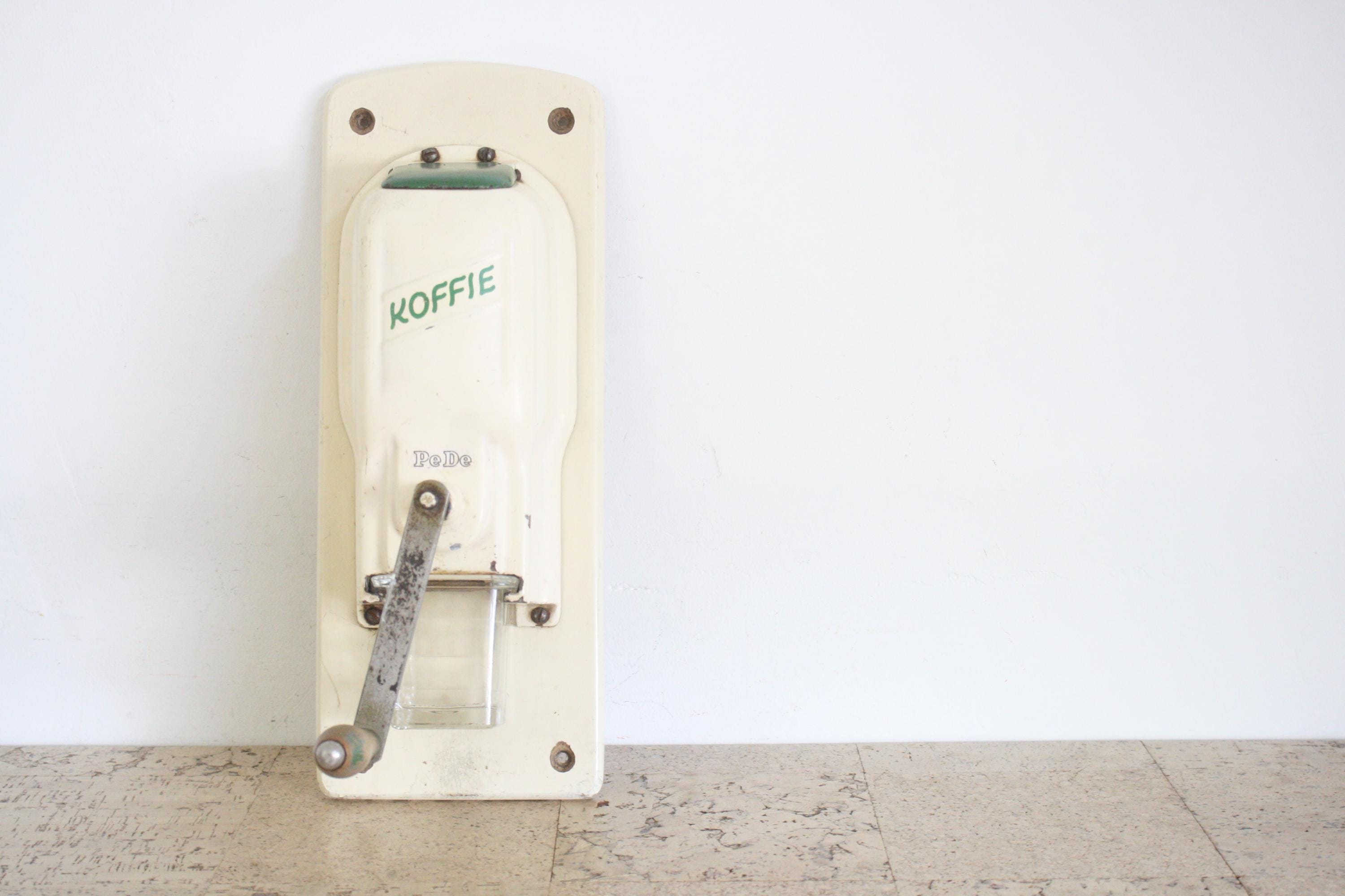 1950年代のヴィンテージオランダ製PeDeコーヒーグラインダー、コーヒー