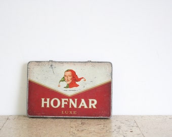 Hofnar Luxe metal cigar tin from the fifties