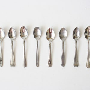 Ten vintage mismatched tea spoons from the seventies - set 2