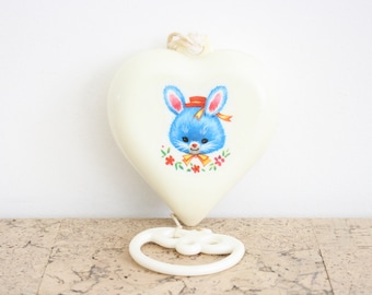 Vintage bunny music box from the seventies