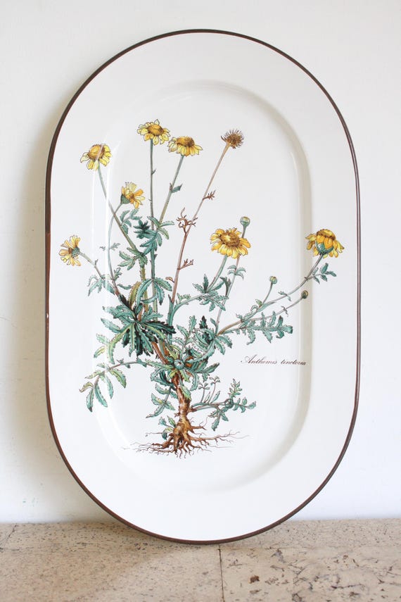 ヴィンテージ ビレロイ＆ボッホ ボタニカ オーバルプレート