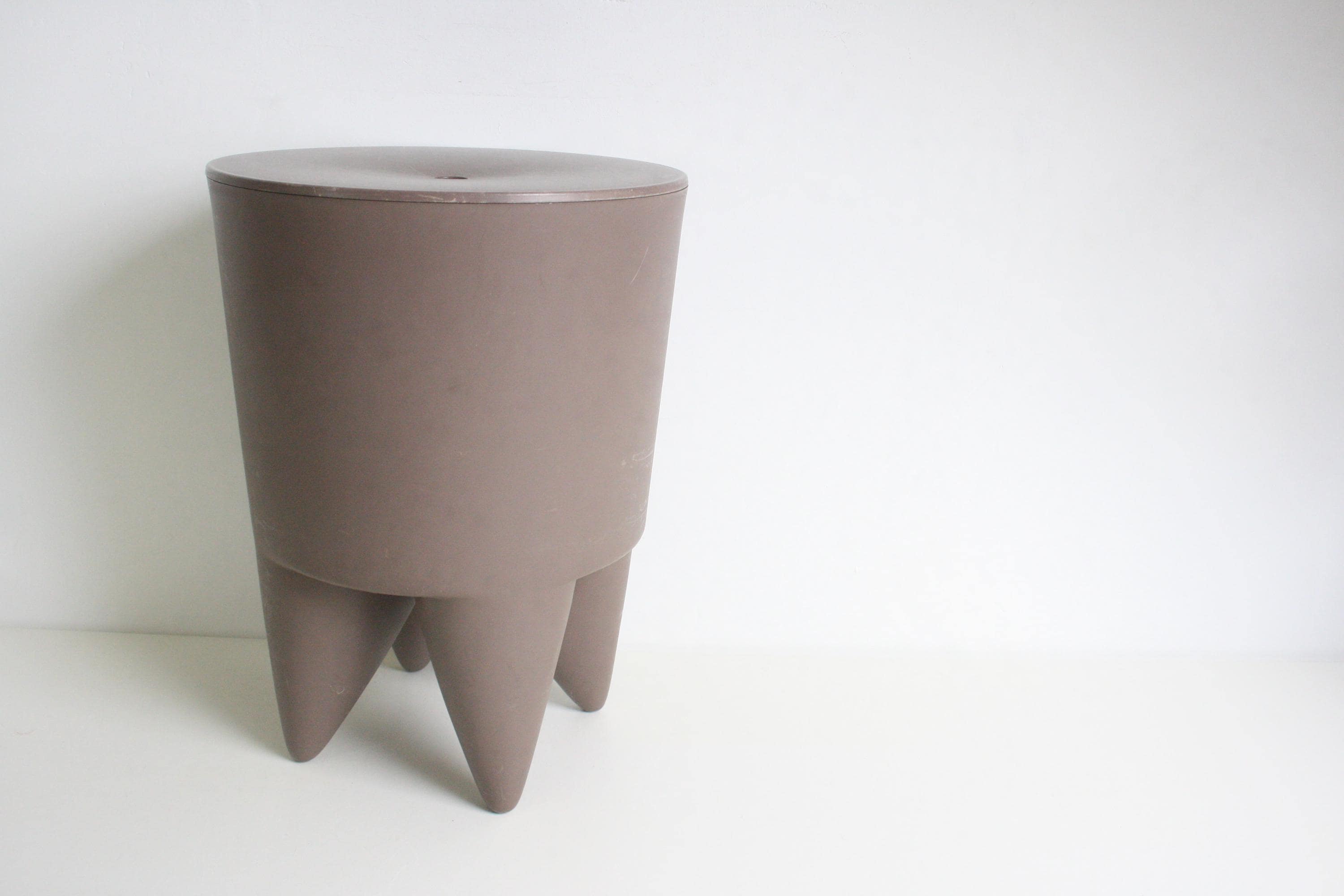 Vintage Taupe Bubu XO Foot Stool Designed by Philippe Starck in
