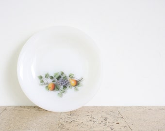 Lot D'assiettes à Soupe Arcopal Vintage - Décor Fruits - Verre