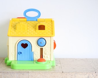 Vintage Fisher Price Little People Discovery Cottage aus den Achtzigern