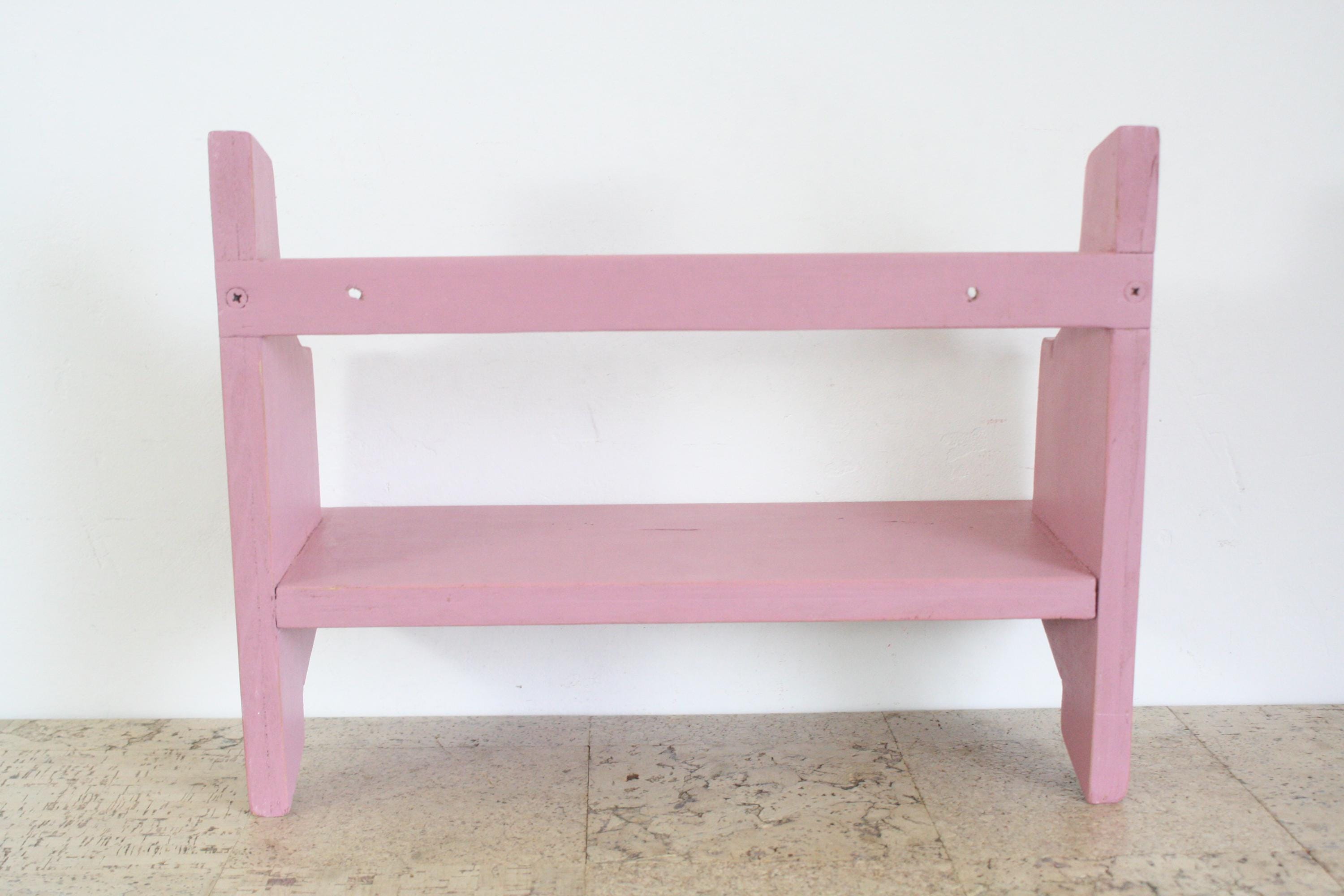 Vintage Wooden Pink Kitchen Rack / Shelf / Wall Rack From the Sixties ...