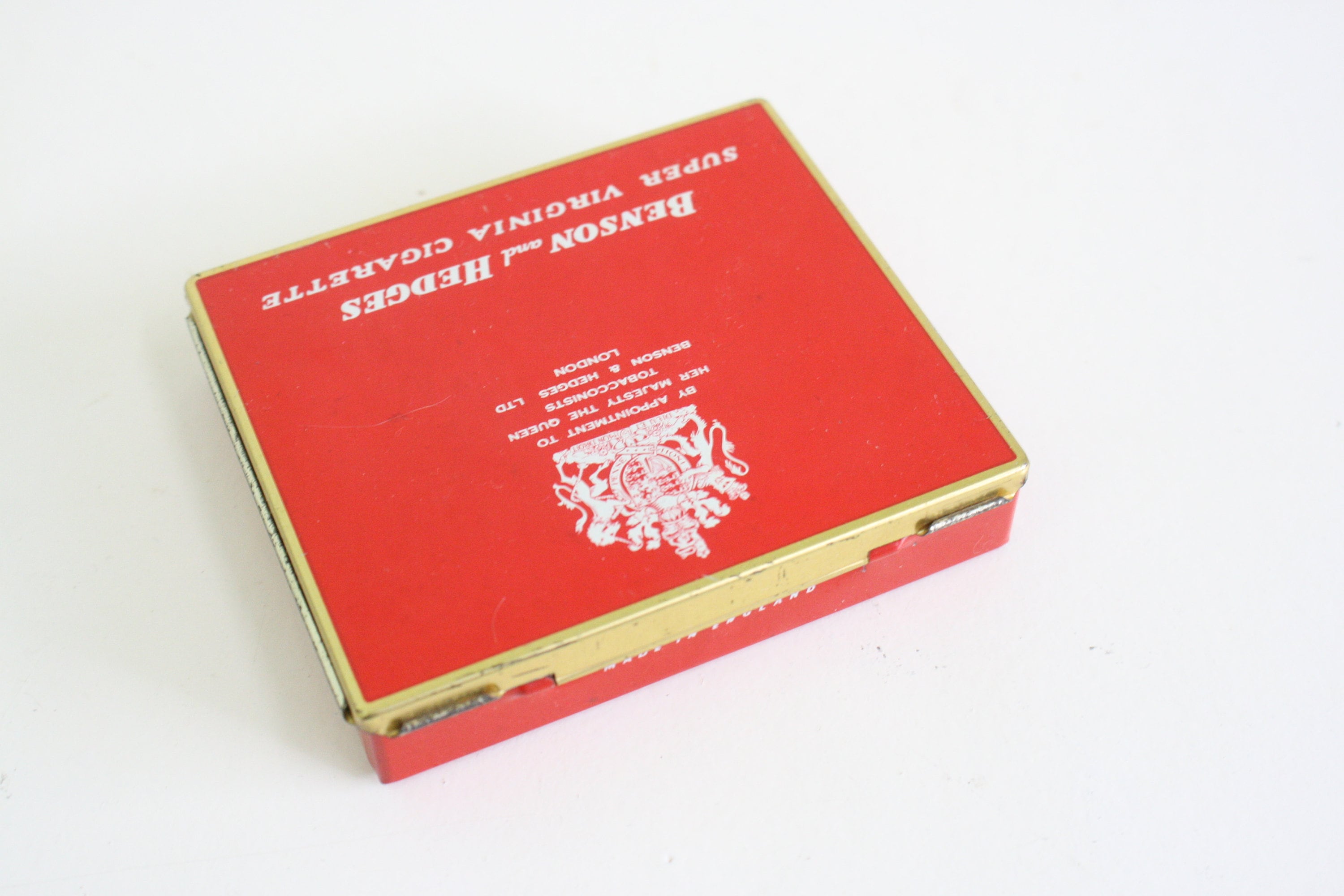benson and hedges cigarette case Vintage Cigarette Case With Original Paper Inlay From Benson & Hedges From  the Seventies