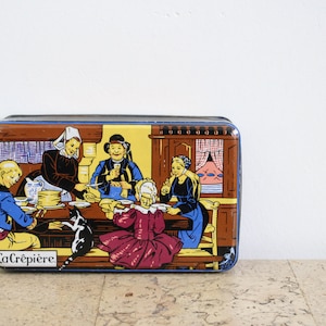 Vintage Les mascottes Quimper cookie tin from the eighties