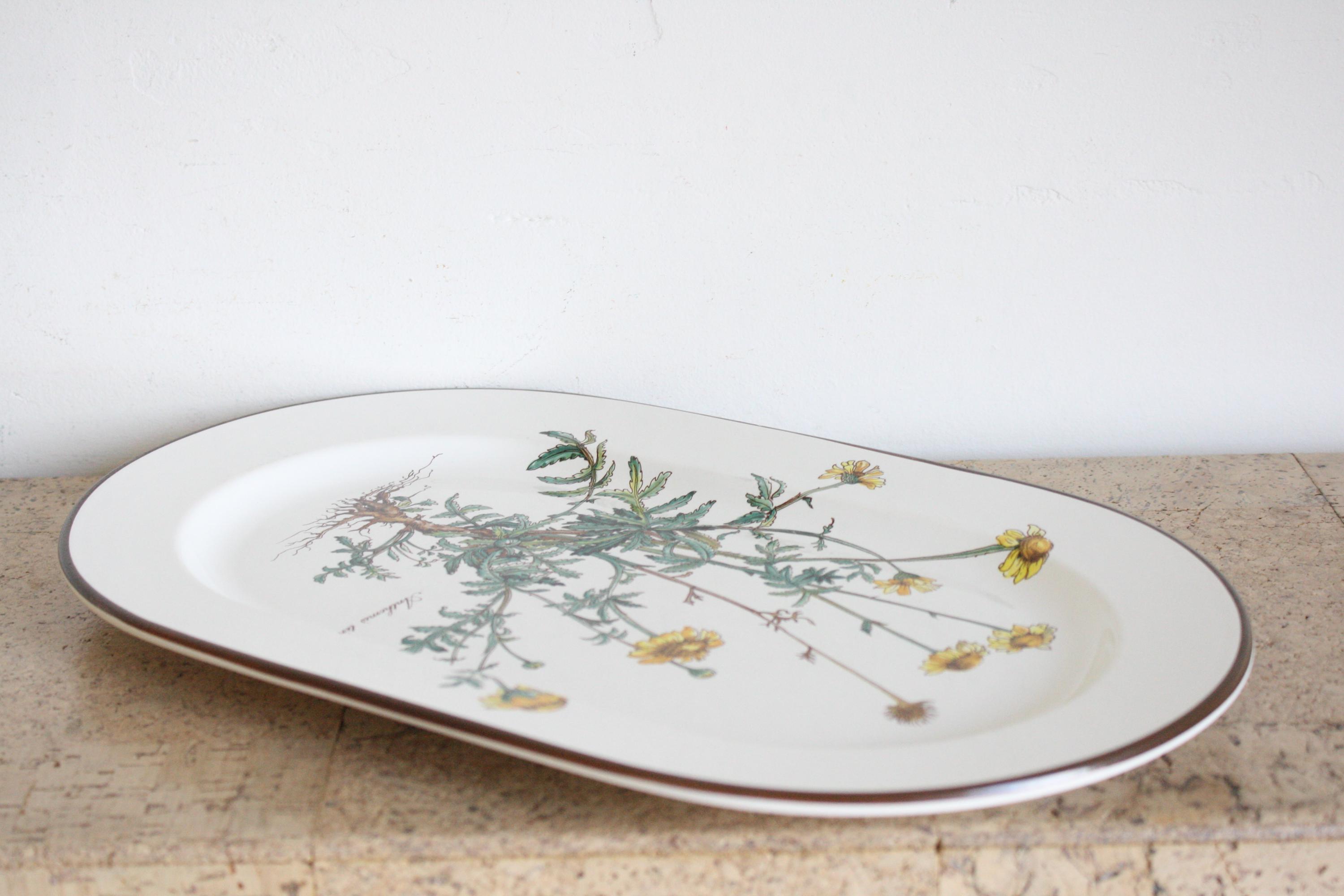 ヴィンテージ ビレロイ＆ボッホ ボタニカ オーバルプレート