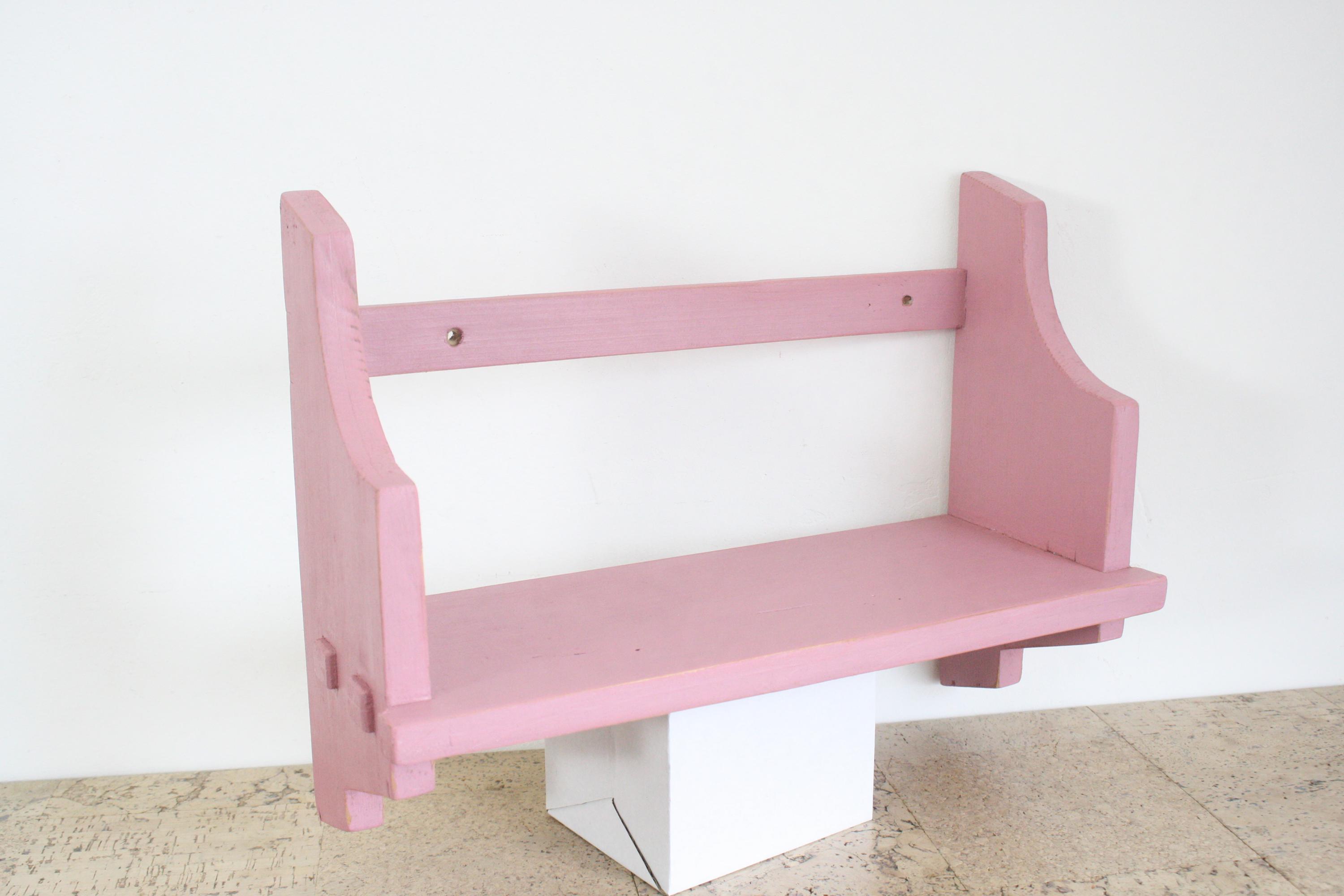Vintage Wooden Pink Kitchen Rack / Shelf / Wall Rack From the Sixties ...