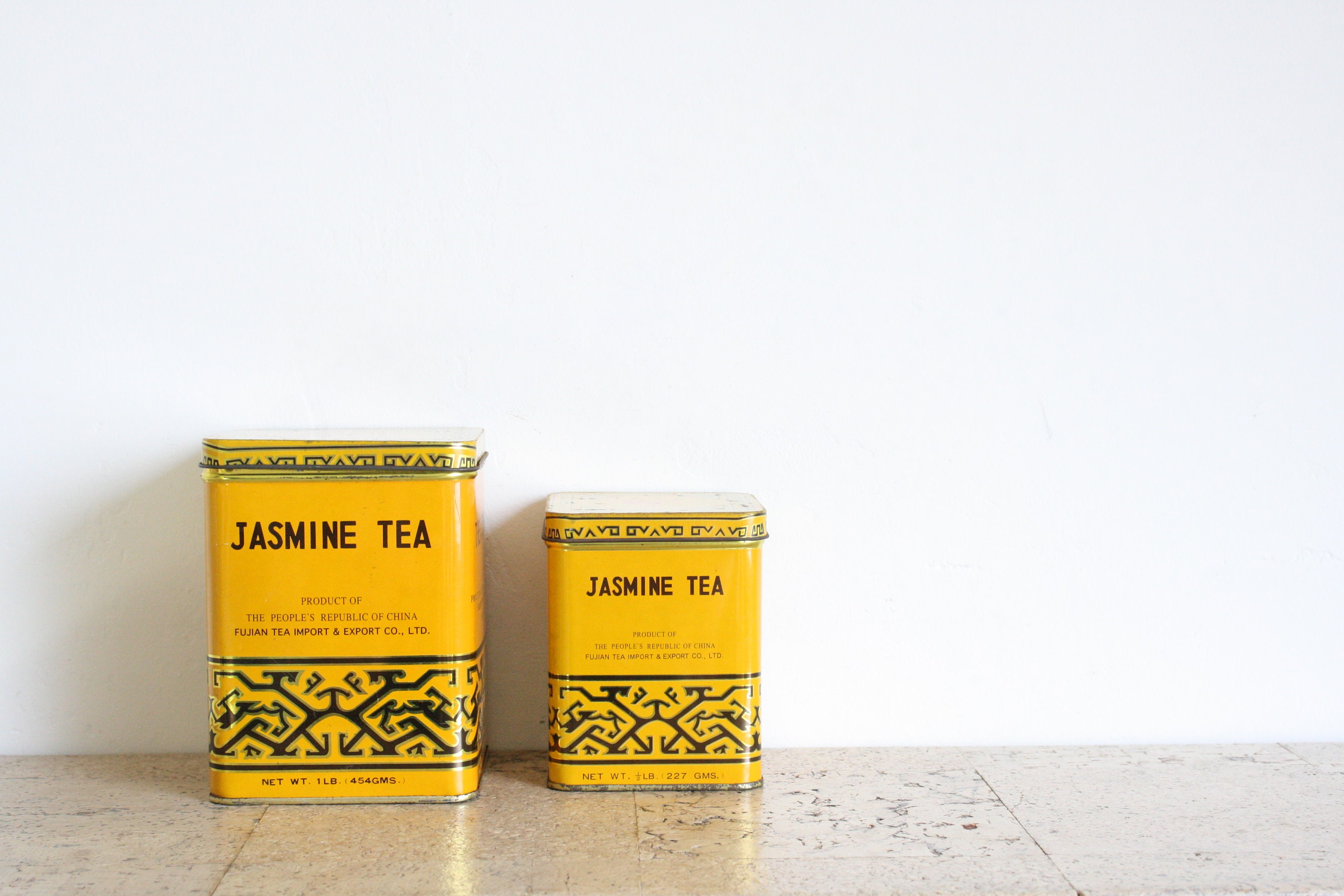 Vintage Asian Jasmine Tea Tins From the Eighties Made in China - Etsy