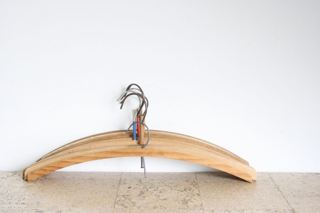 Seven Vintage Wooden Clothes Hangers From the Fifties - Etsy