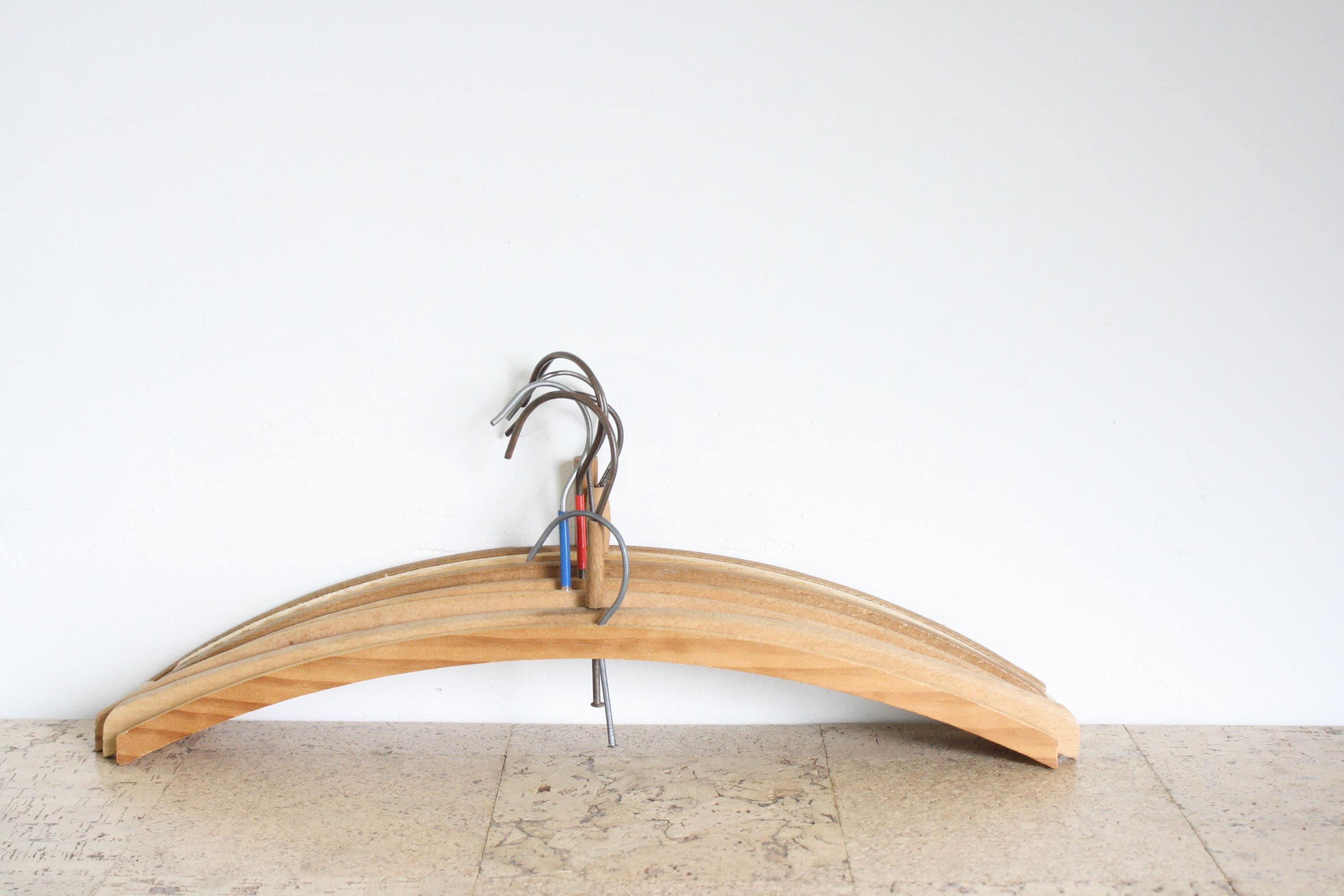 50s vintage wood hanger made in usa　5本 50s vintage wood hanger made in usa 5本 Vintage 50s Wooden Coat