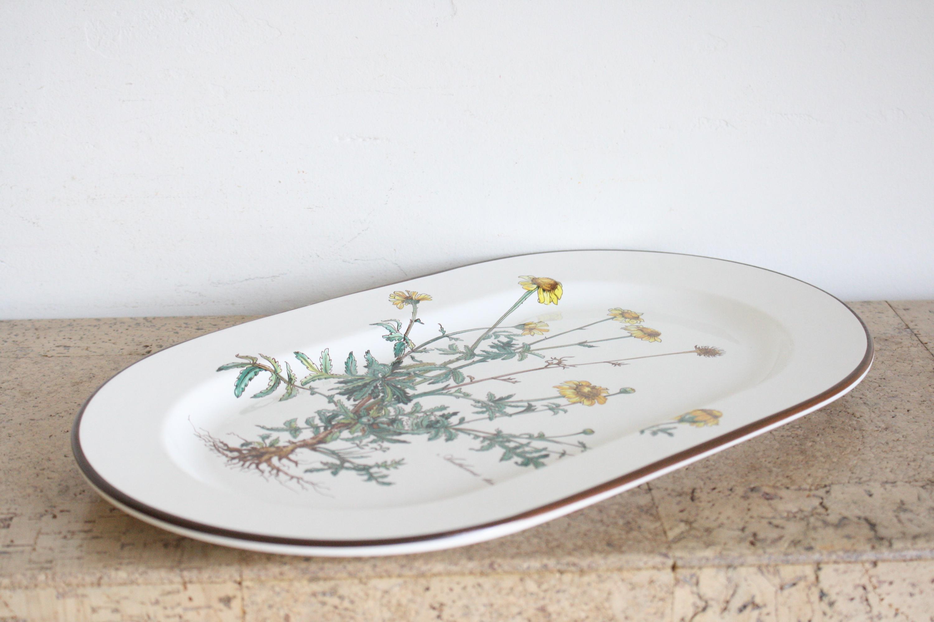 ヴィンテージ　レアビレロイボッホ ボタニカル　サービングプラッター　２枚組 ヴィンテージ ビレロイ＆ボッホ ボタニカ オーバルプレート