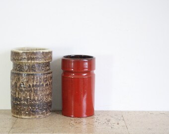 Vintage brutalist vases from the seventies