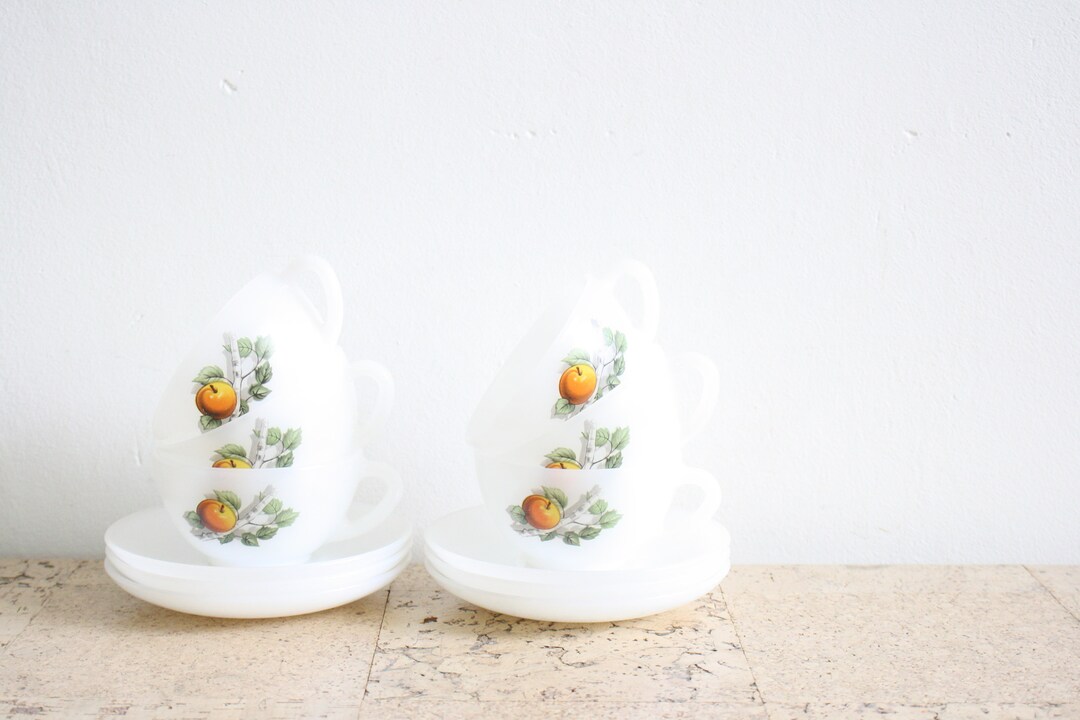Deux Tasses à Thé/Café Arcopal Vintage 'Fruits De France' - Collection