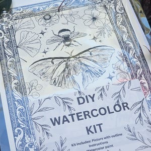 Mond Motte, Bienen, Blumen, Geschenke, Motten, Schmetterlinge, Aquarell Malerei Kits, DIY DIY Kits, Aquarell Kits