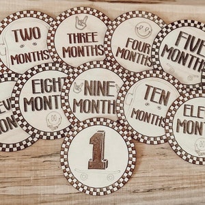Skater Inspired Monthly Milestones | Baby Milestones | Punk Babe | Grunge Baby Milestones | Baby Gift | Milestone Gift