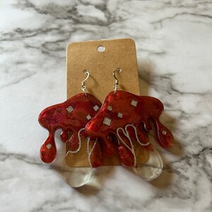 Drippy resin earrings