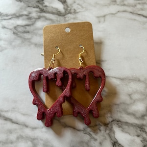 Drippy resin earrings