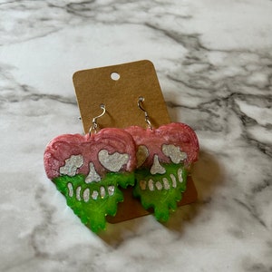 Drippy resin earrings