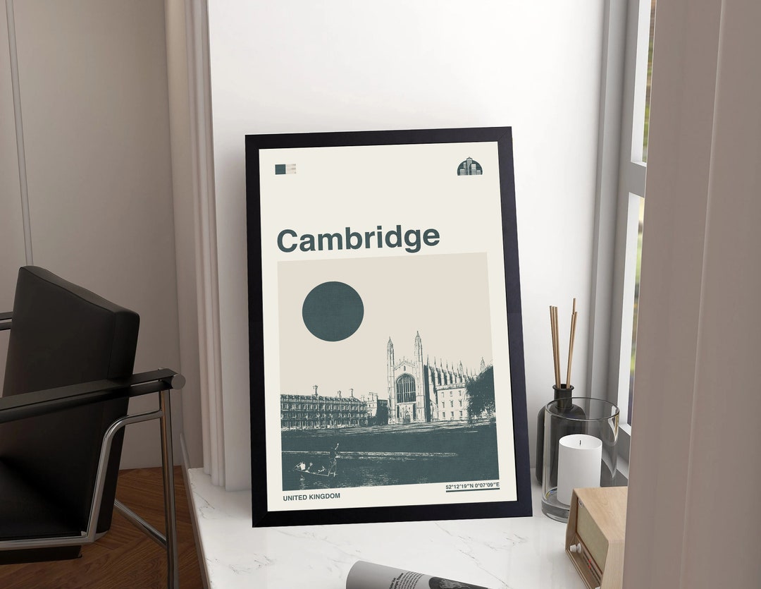 Cambridge Poster England Poster Cambridge Print Cambridge Etsy