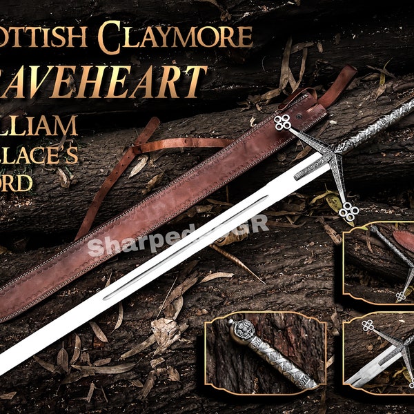 Handmade Scottish Claymore Sword J2 Steel Highland Claymore Black Master Sword Personalized sword Anniversary gift for USA