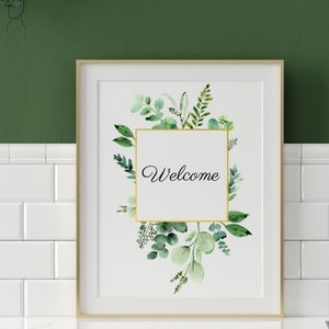 Welcome Sign Eucalyptus - Digital Download
