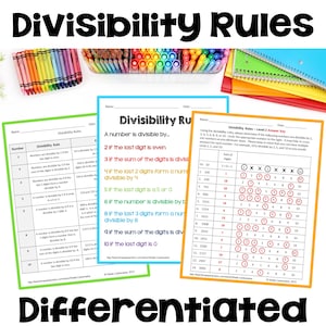 Divisibility Rules Worksheets