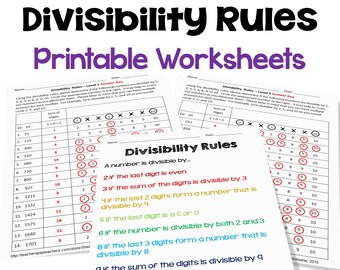 Divisibility Rules Worksheets - Etsy divisibility-rules-worksheets-etsy
