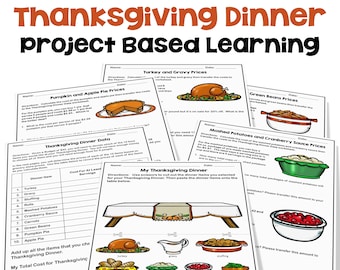 Thanksgiving Dinner Project Based Learning with Math