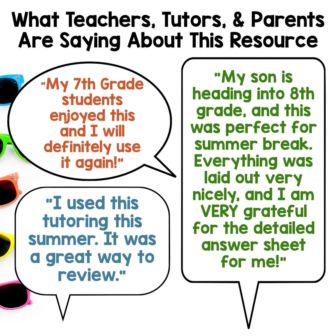 7th Grade Math Summer Review Packet Worksheets - No Prep Activities ...