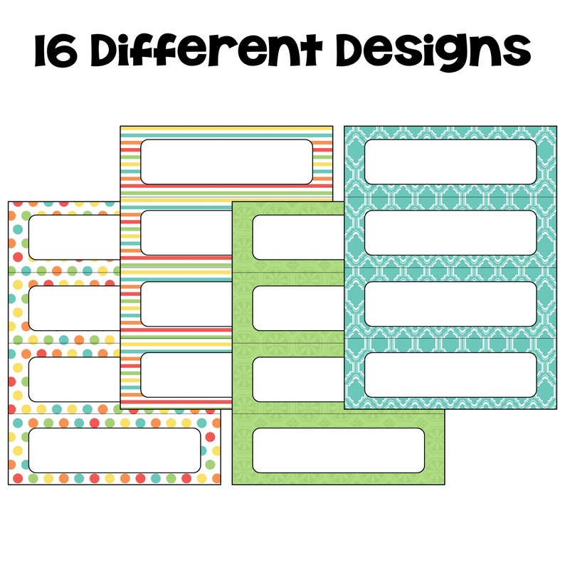 Editable Name Tags and Desk Plates in Pastel Colors Etsy