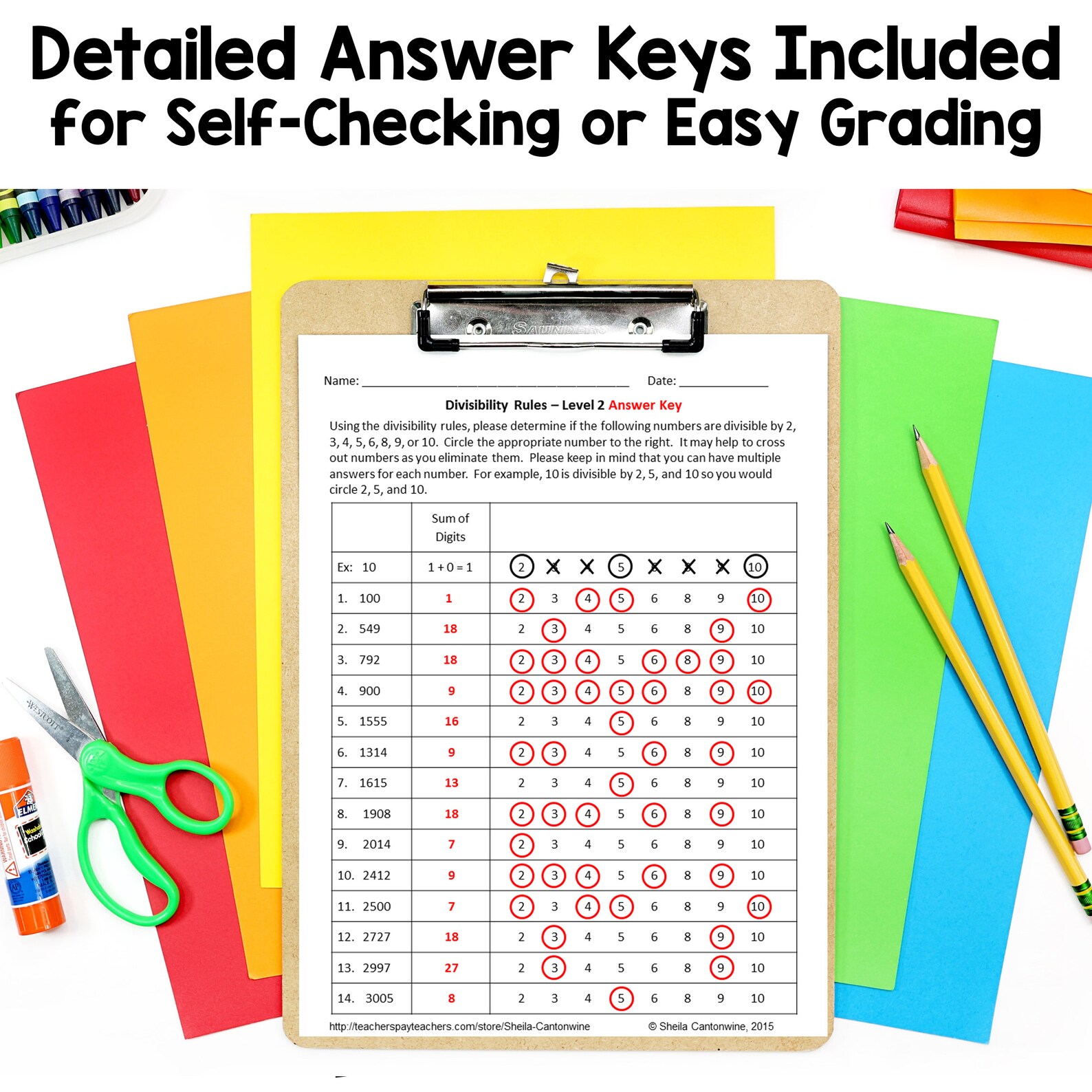 Divisibility Rules Worksheets - Etsy