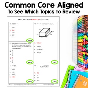 5th Grade Math Review Worksheets: Test Prep (PDF) - Etsy