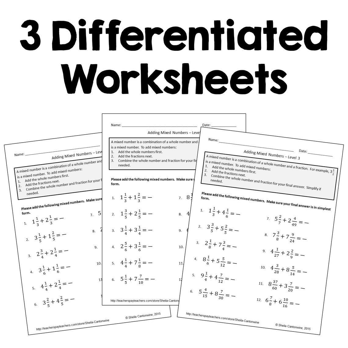 adding-mixed-numbers-worksheets-differentiated-etsy
