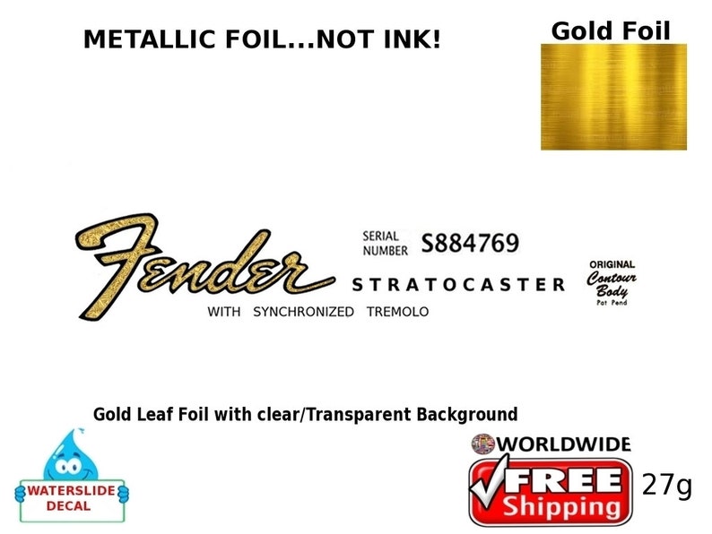 Fender Stratocaster Guitar Decal Headstock Restoration Etsy Australia