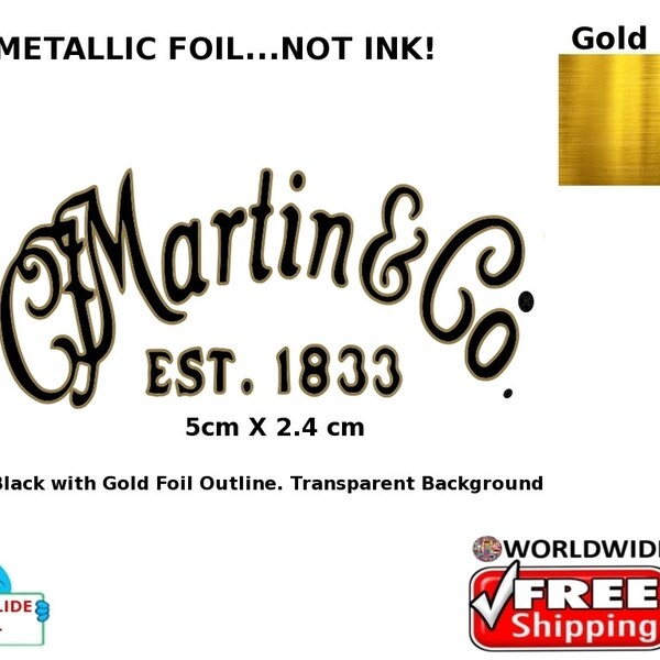 Martin Guitar Decal Etsy