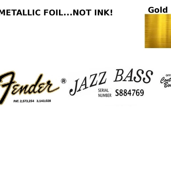 Decalcomania Fender Jazz Bass Testa Argentata – Trasferibile, Nuova - Foto 3