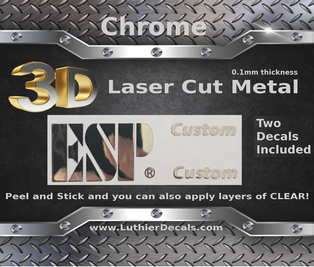 ESP Custom Guitar Decal Head Stock Restoration Metal Decal Logo M31 Etsy