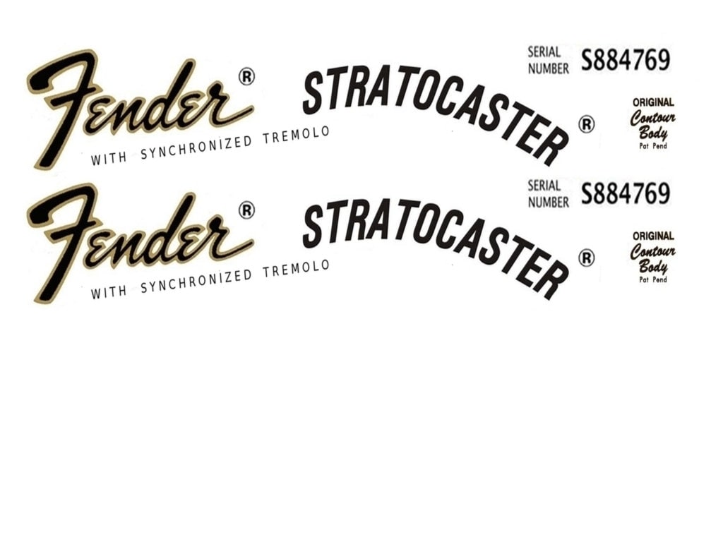 Fender stratocaster decal deals