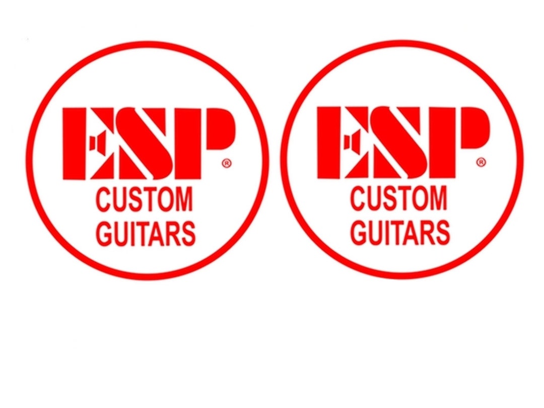 ESP Custom Guitar Decal Head Stock Restoration Water Slide Decal Logo