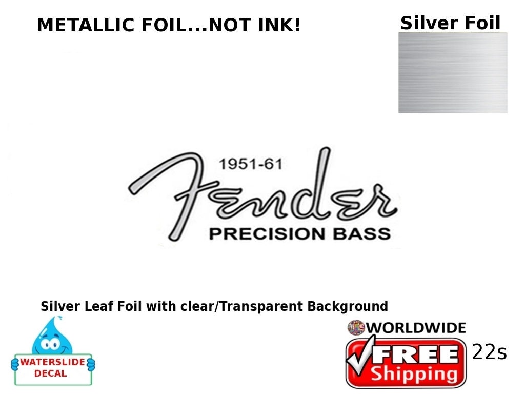 Fender Precision Bass Guitar Decal Headstock Restoration Etsy